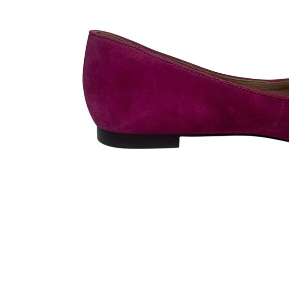 Talbots Raspberry Suede Ryan Novelty Gold Heart Comfort Flats Sz 9.5 M - Picture 10 of 16